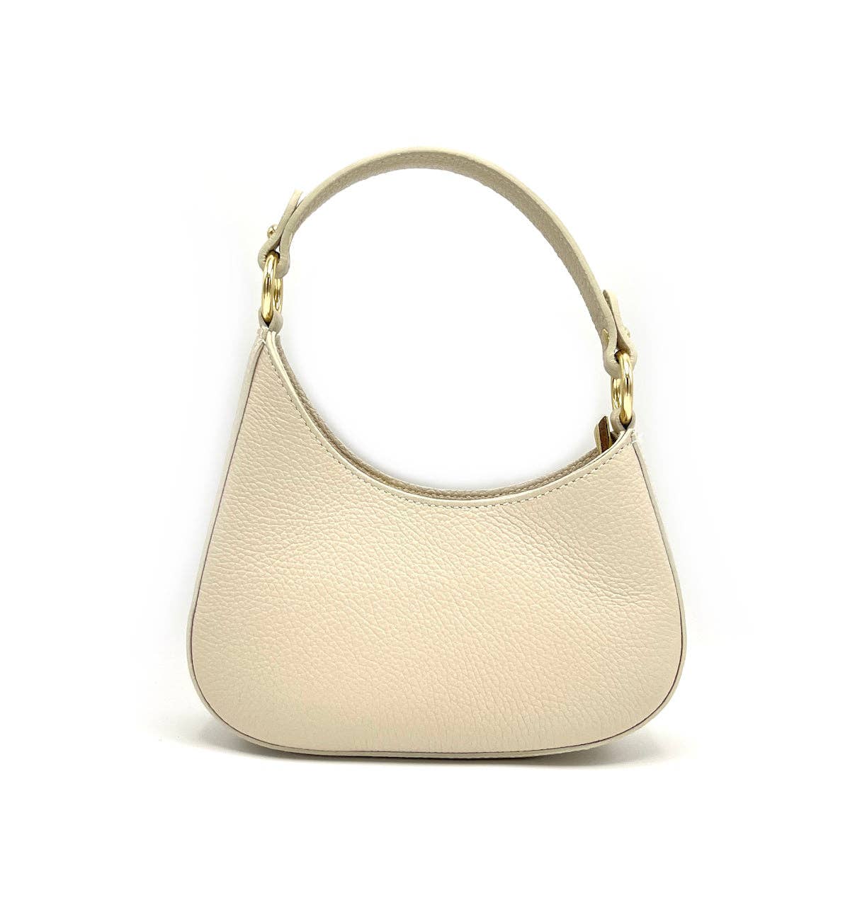 Beige Leather Mini Shoulder Bag
