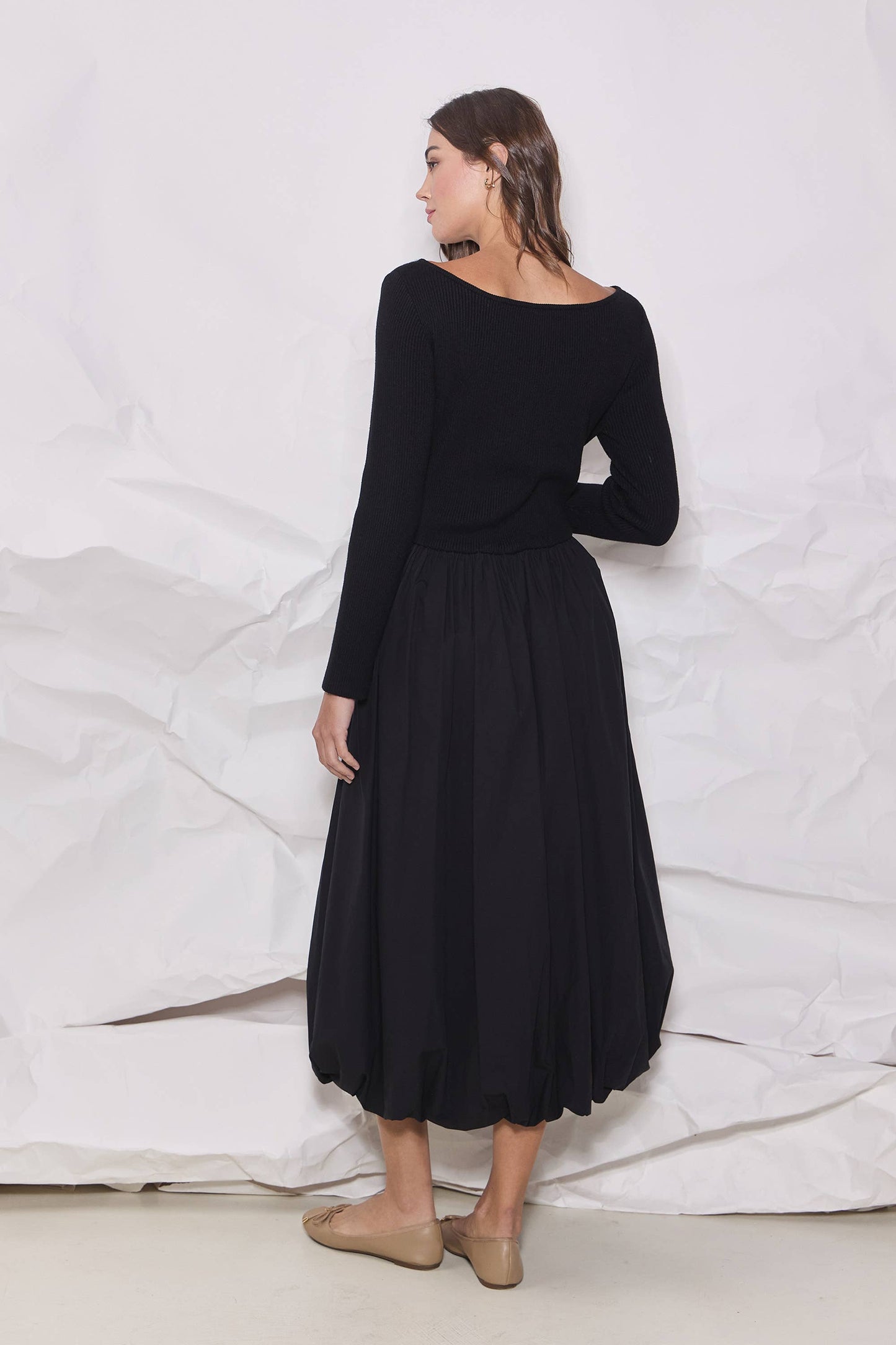 Bubble Hem Maxi Dress