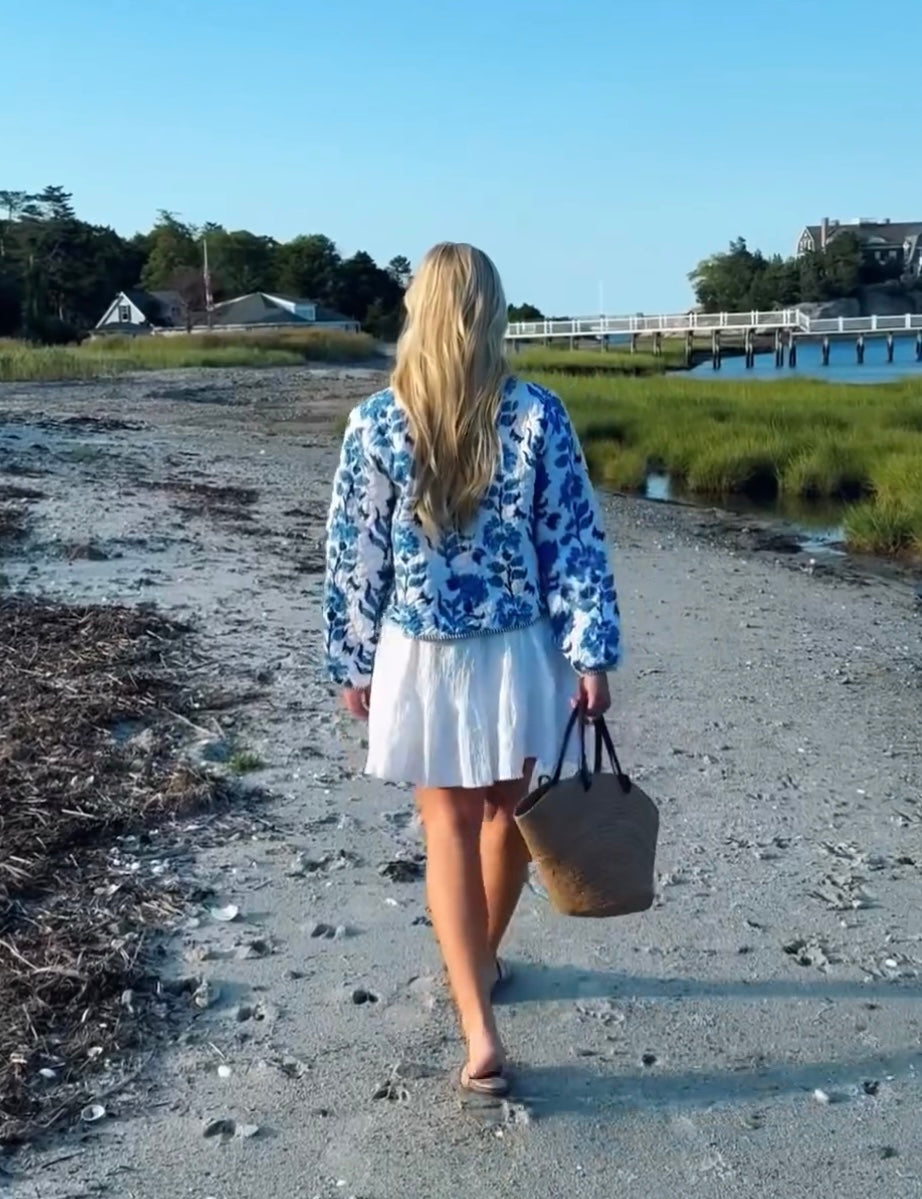 Ella Alden Blue Floral Jacket