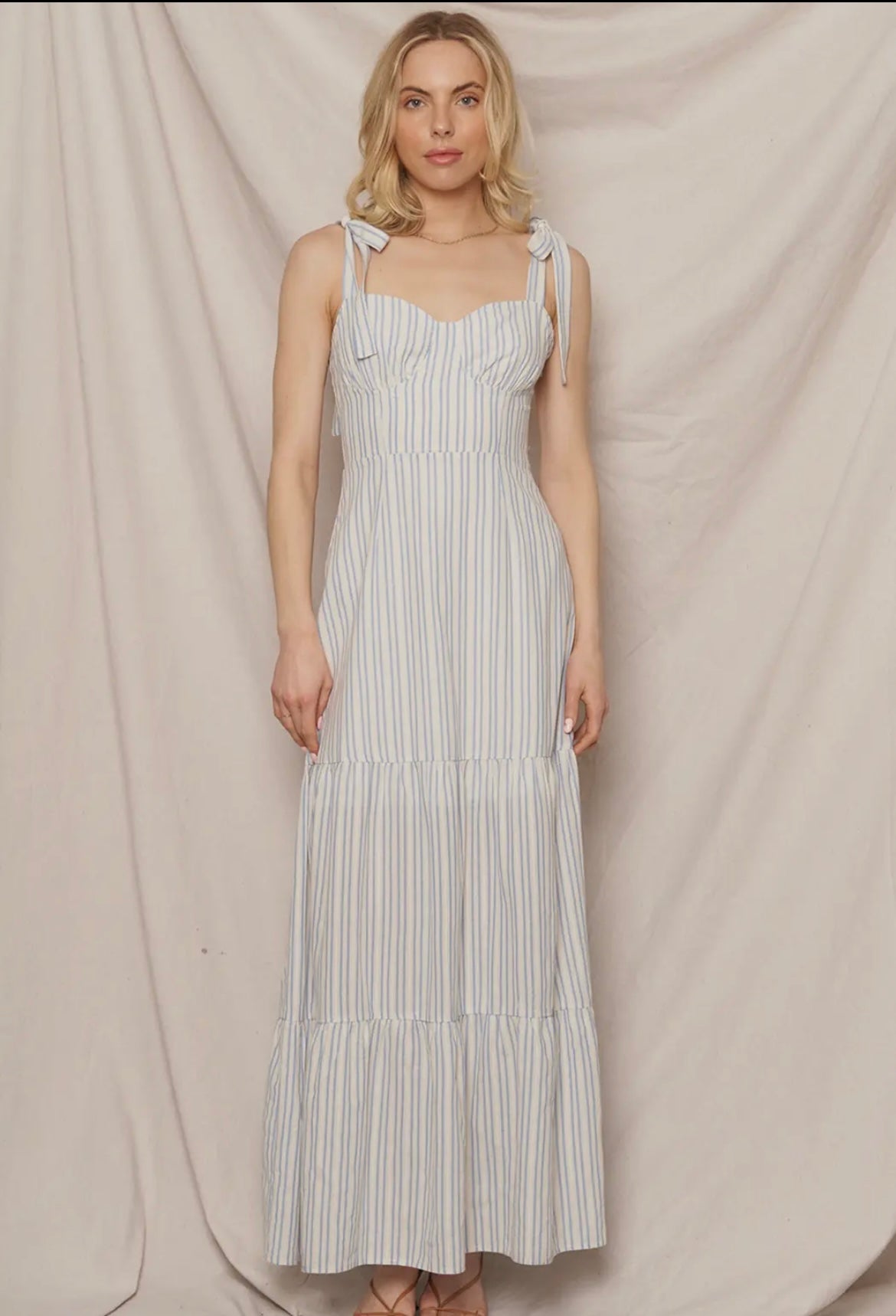 Seersucker Maxi Dress