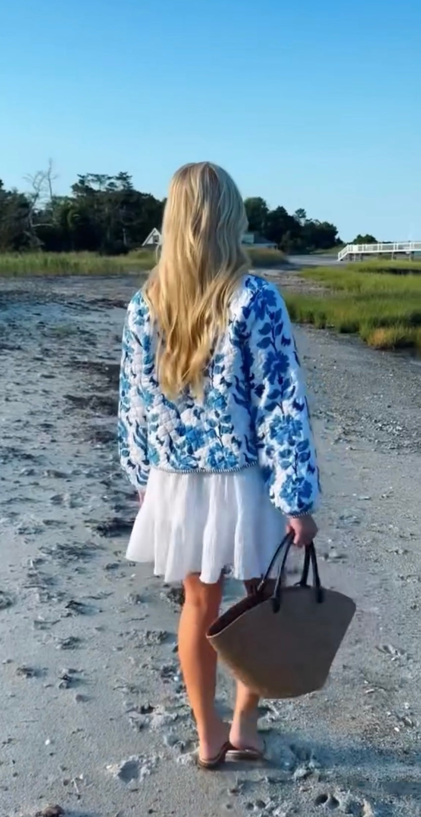 Ella Alden Blue Floral Jacket