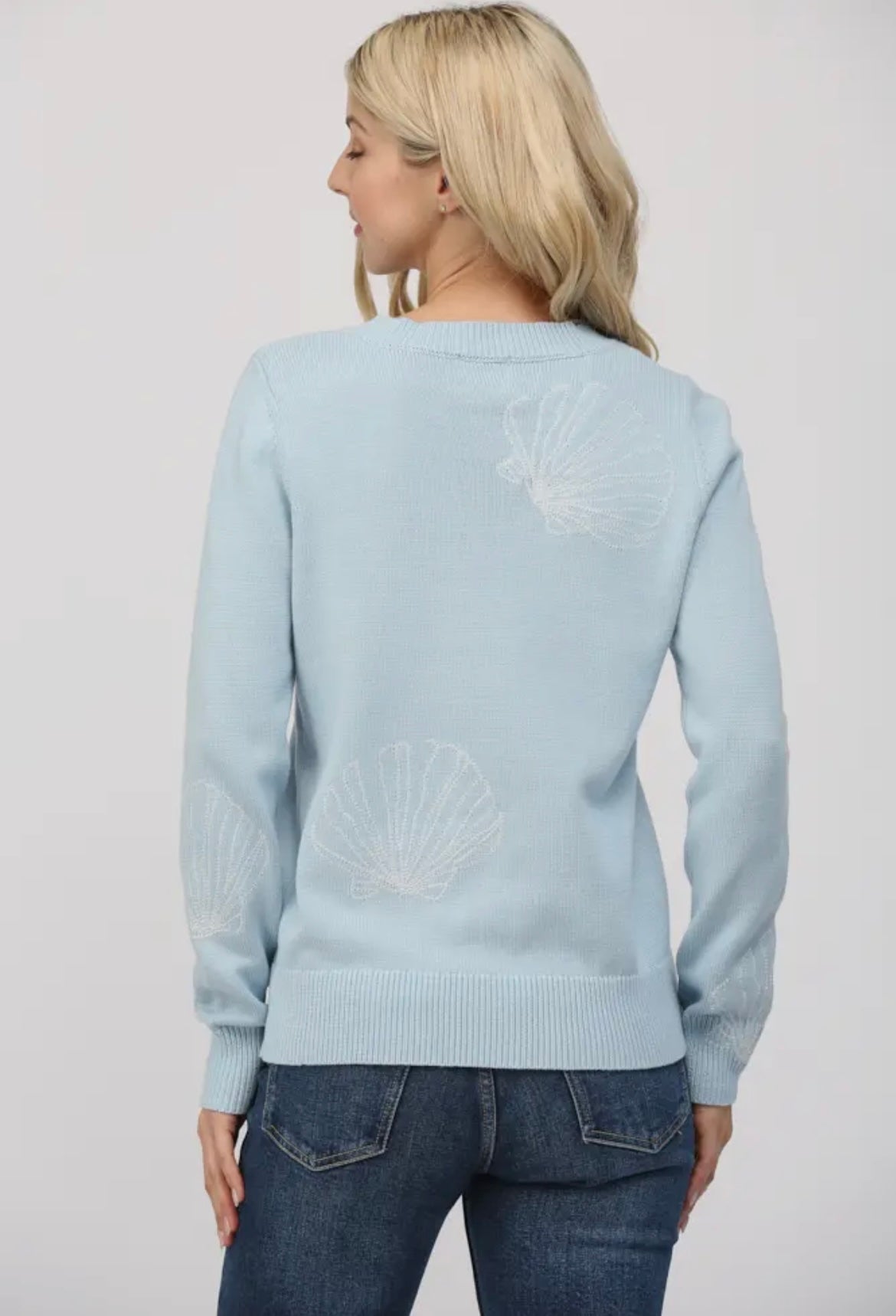 Seashell Embroidered Sweater