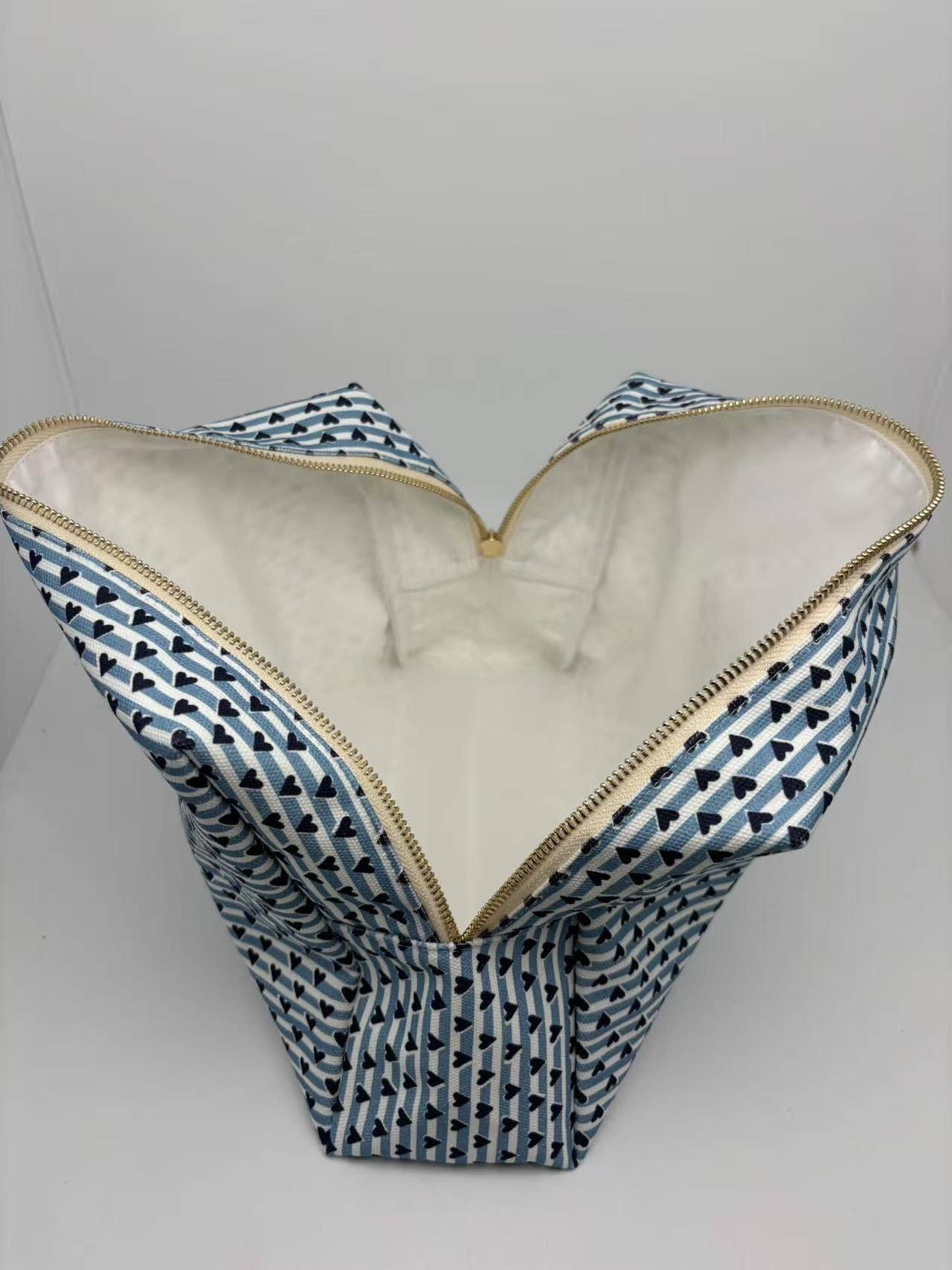 Joy Street Sailor Hearts Blue Pouch