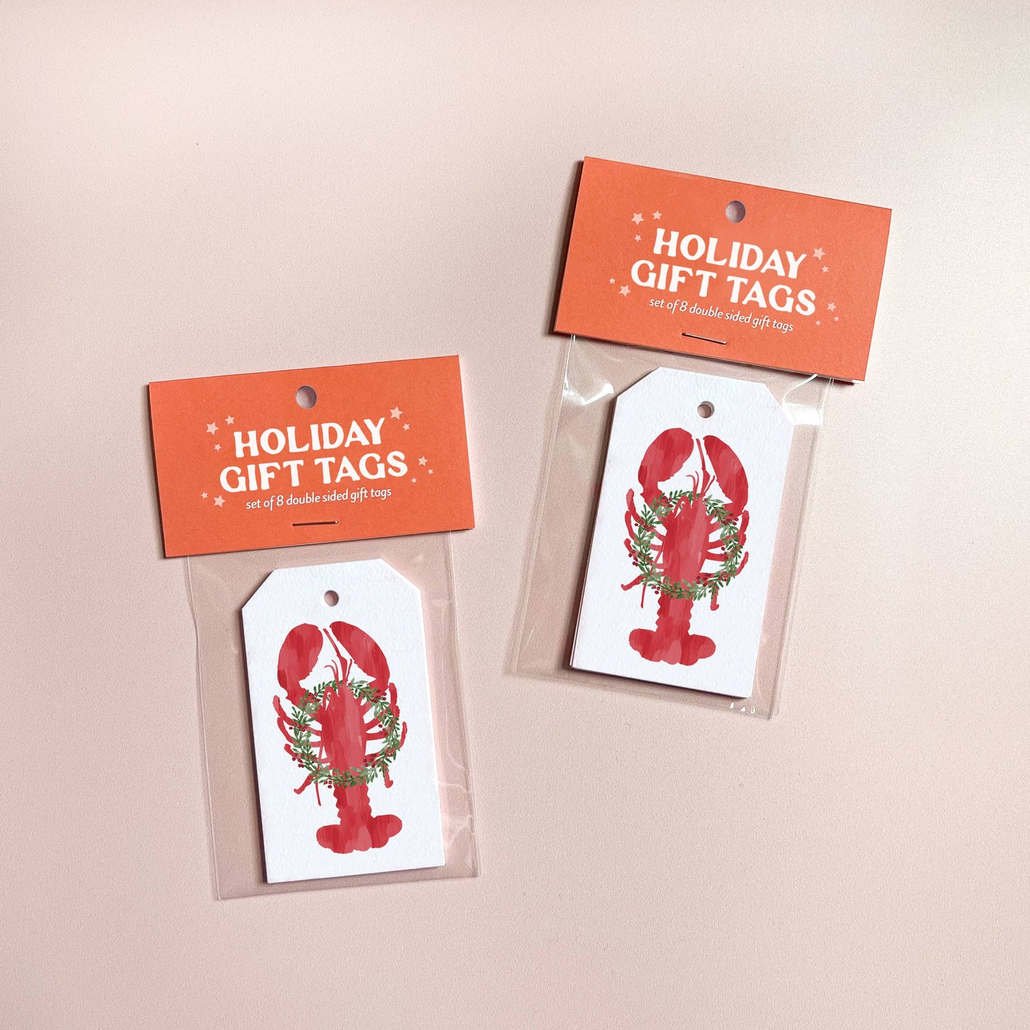 Holiday Lobster Gift Tag, Set of 8 | Maine Christmas Lobster