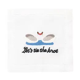 August Morgan Let's Tie The Knot Cocktail Napkins