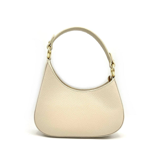 Beige Leather Mini Shoulder Bag