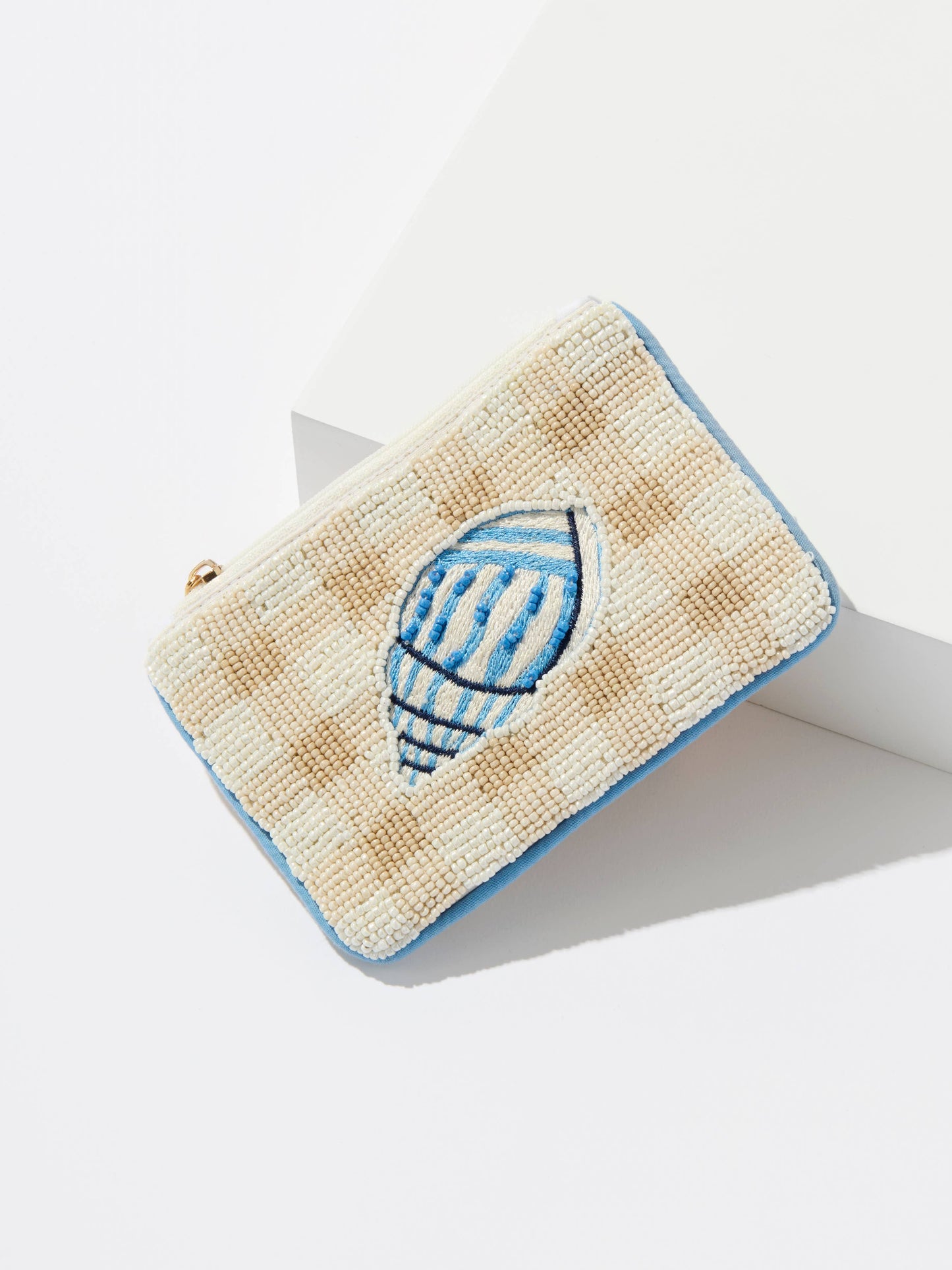 Conch Shell Beaded Coin Pouch