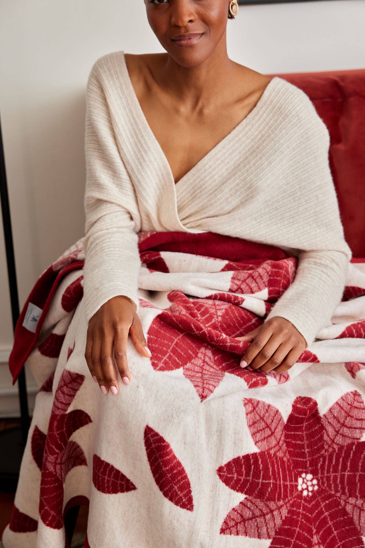 Chappy Wrap Poinsettias Blanket