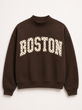 Boston Brown Polka Dot Mockneck