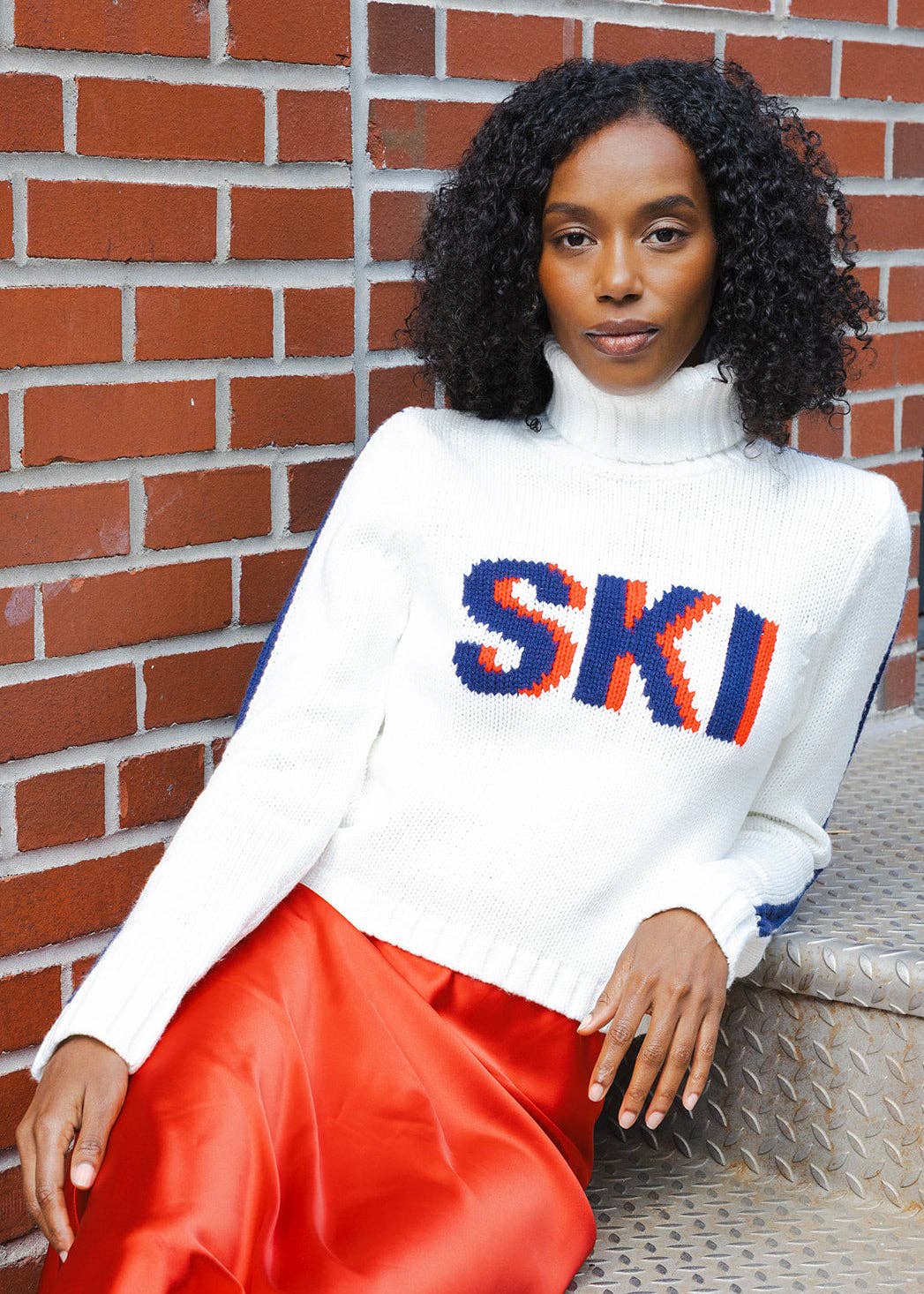 Jade Turtleneck Sweater - Ivory Ski