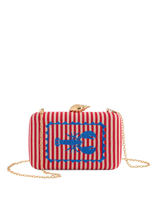 Lobster Striped Clutch