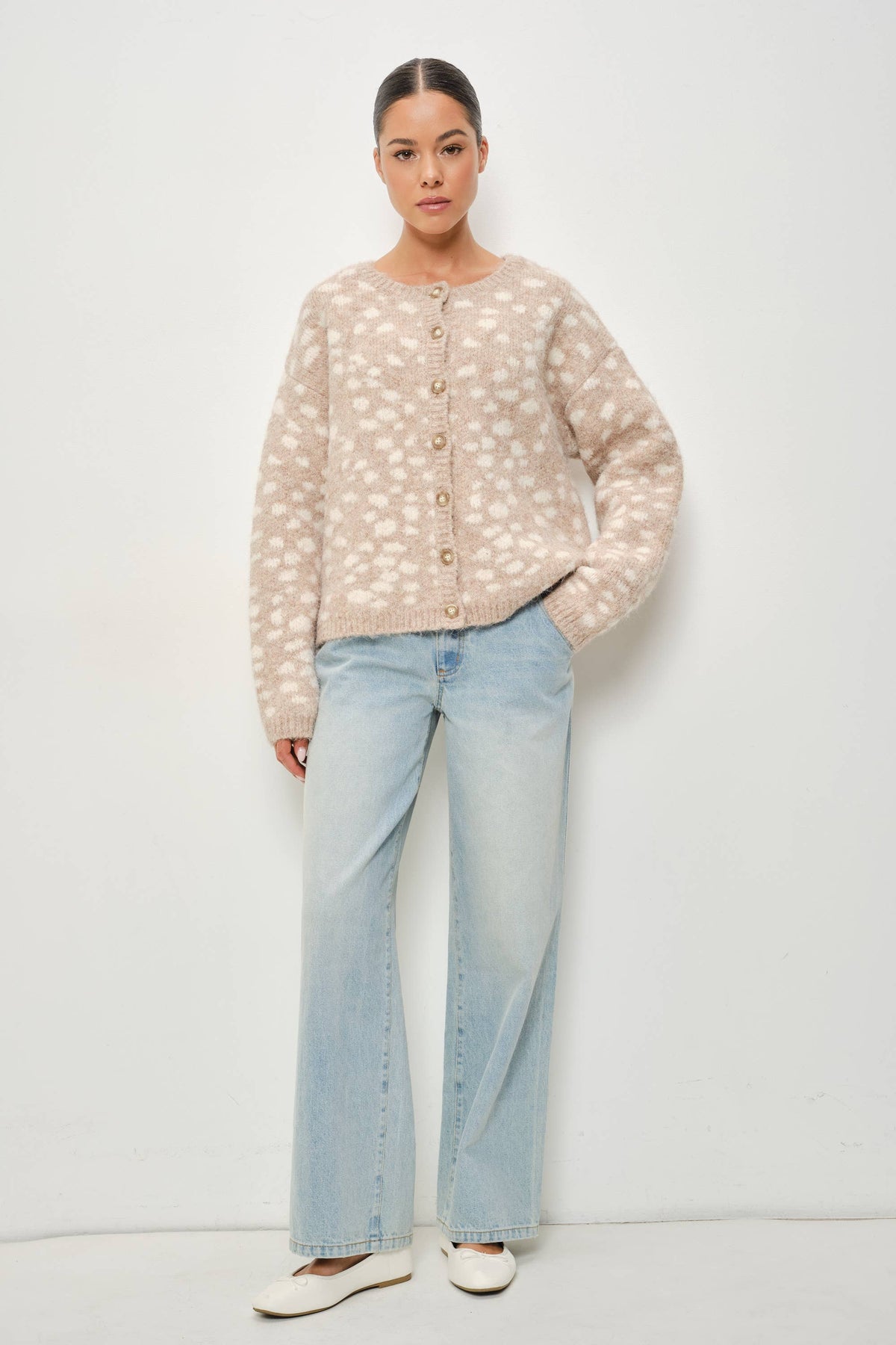 Malia Deer Print Cardigan