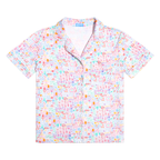 Mahjong Women’s Button Front Short Pajama Set