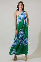 Glena Floral Pleated Maxi Dress