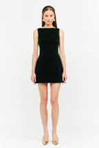 Carmine Hunter Green Velvet Dress
