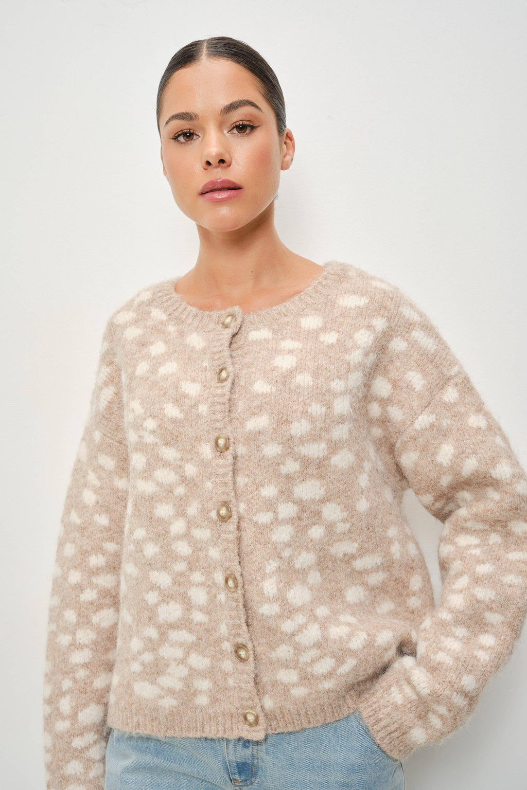 Malia Deer Print Cardigan