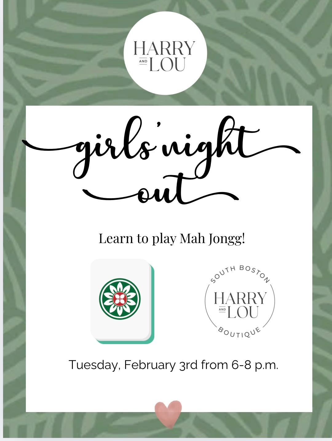 Private Mah Jongg Class Feb 3