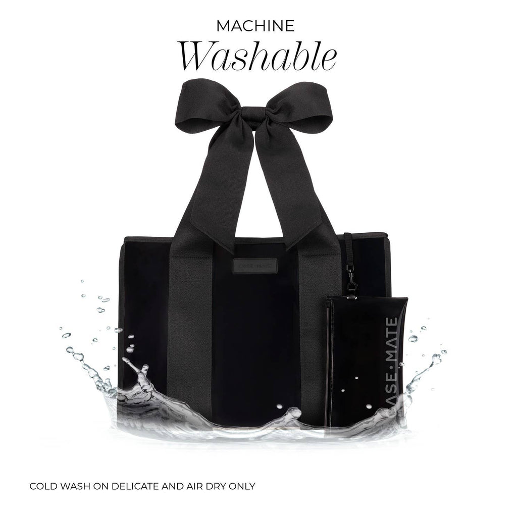 Special Edition Bow Midnight Black Jelly Tote w/ Phone Pouch