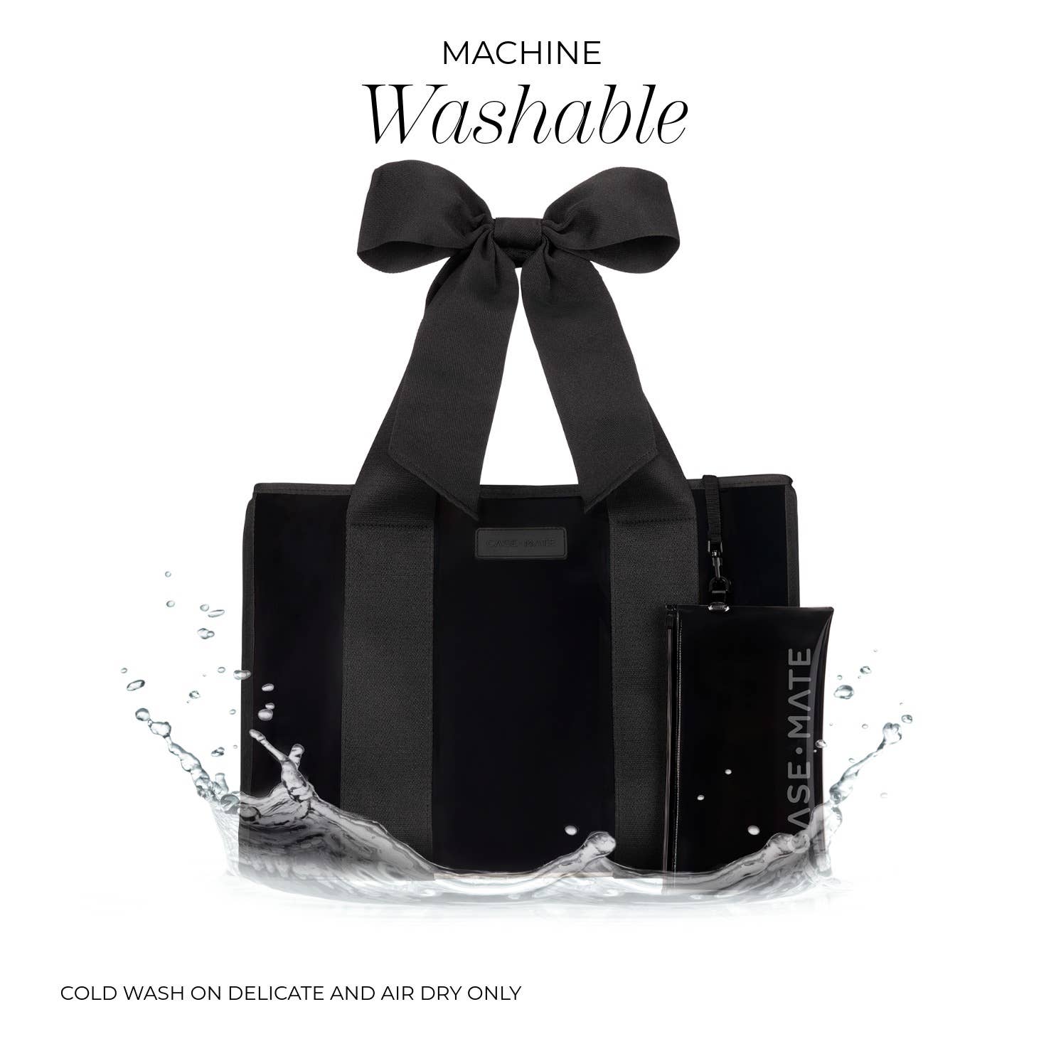 Special Edition Bow Midnight Black Jelly Tote w/ Phone Pouch