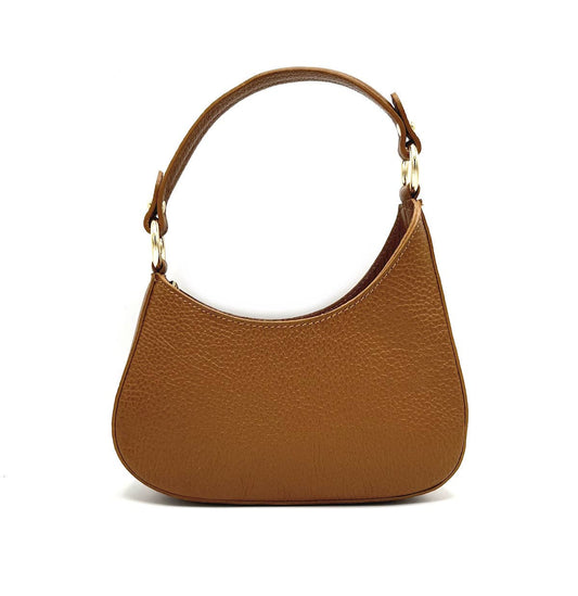 Camel Leather Shoulder Mini Bag
