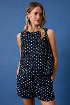 Navy Polka Dot Set