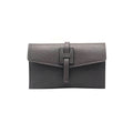 Dark Brown Leather Mini Clutch
