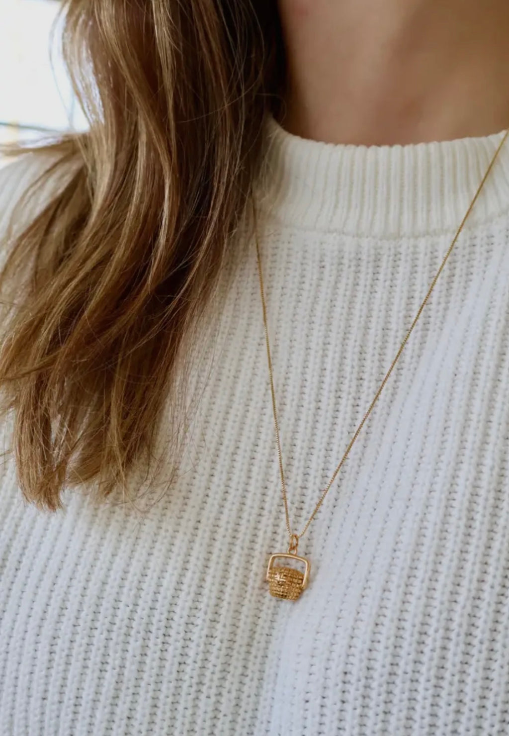 Nantucket Basket Charm + Necklace
