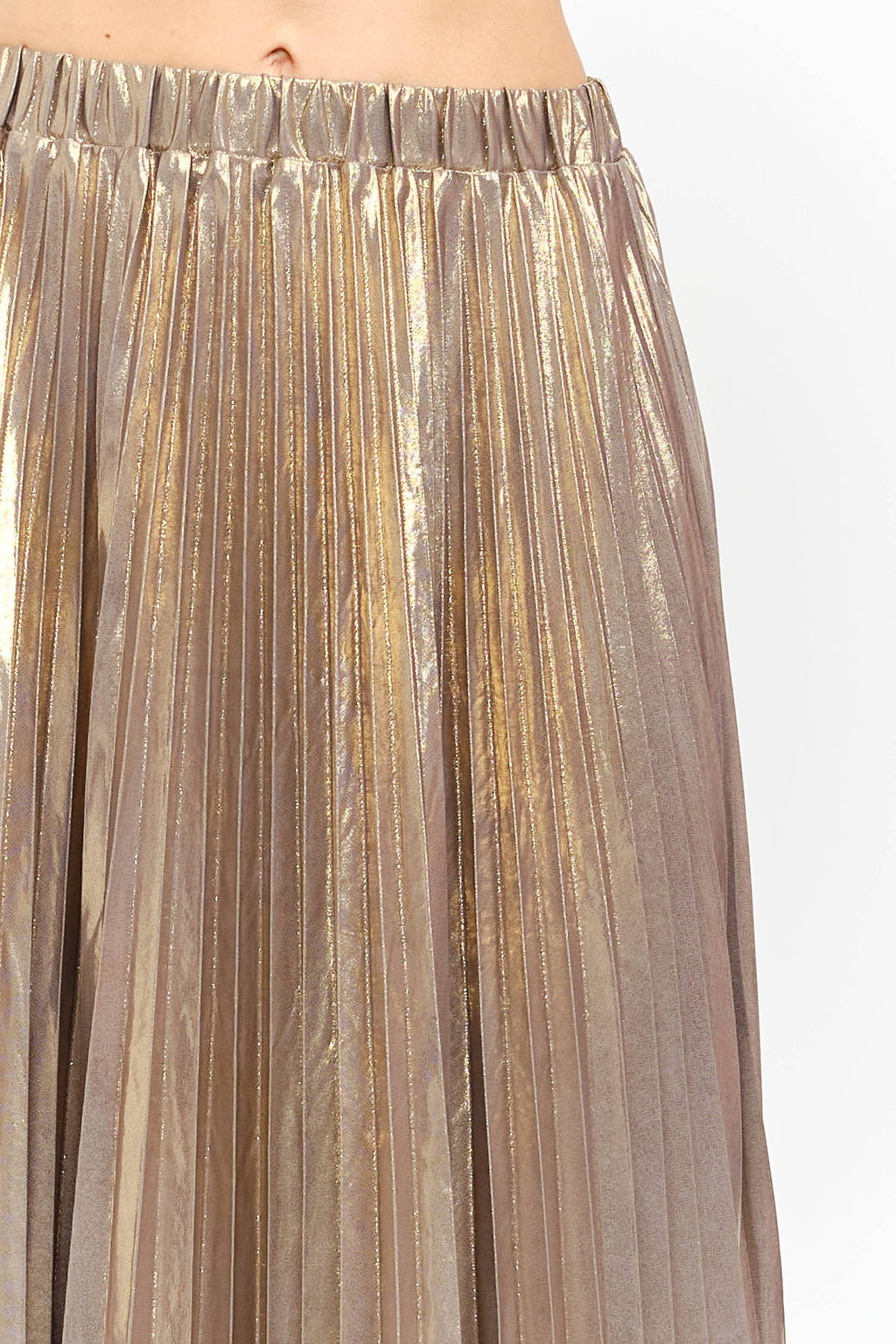 Alessandra Gunmetal Pleated Skirt