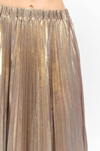 Alessandra Gunmetal Pleated Skirt