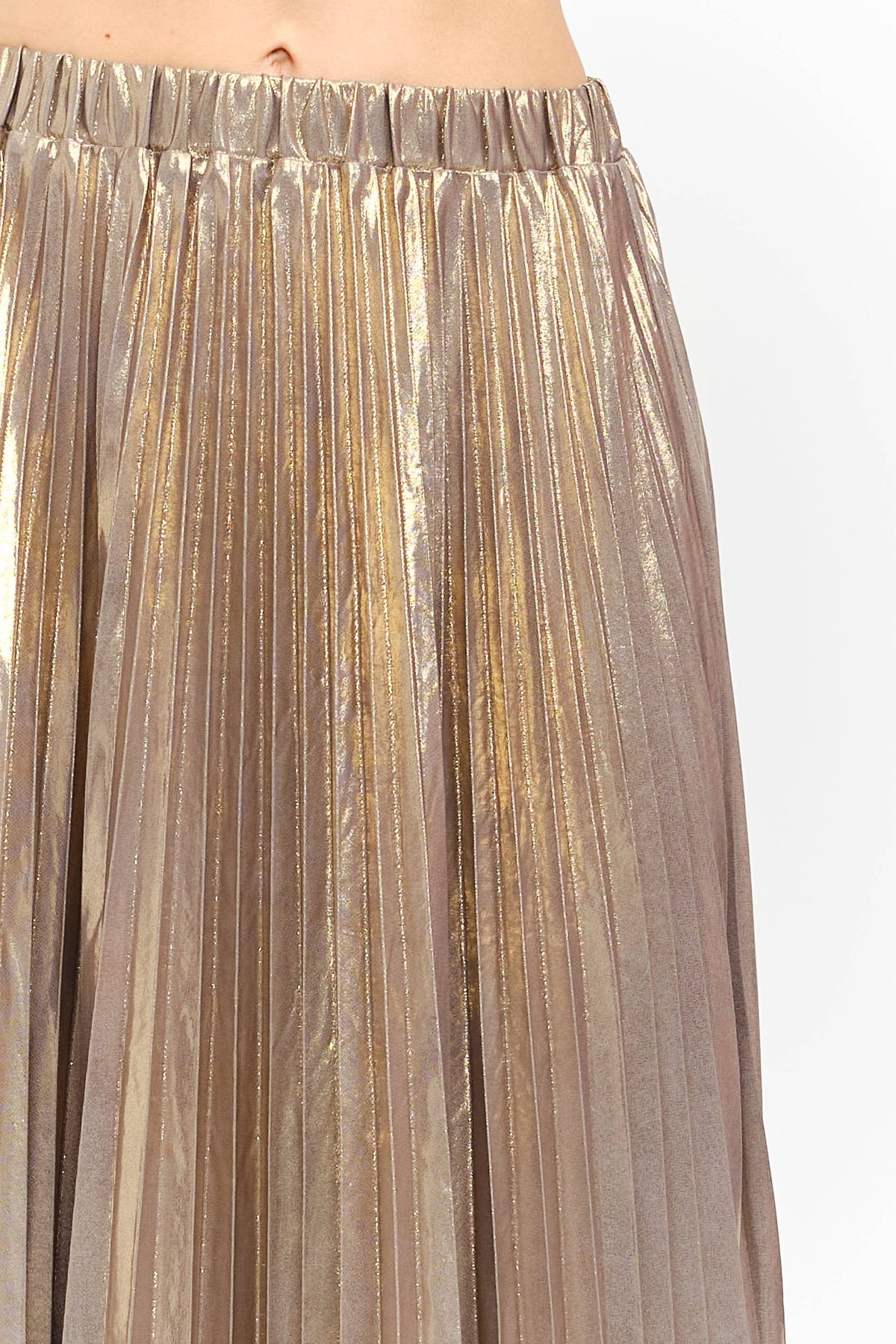 Alessandra Gunmetal Pleated Skirt