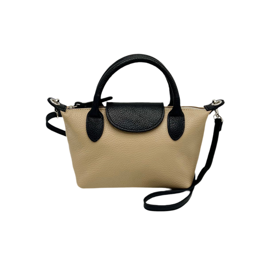 Taupe Genuine Leather Shoulder Bag