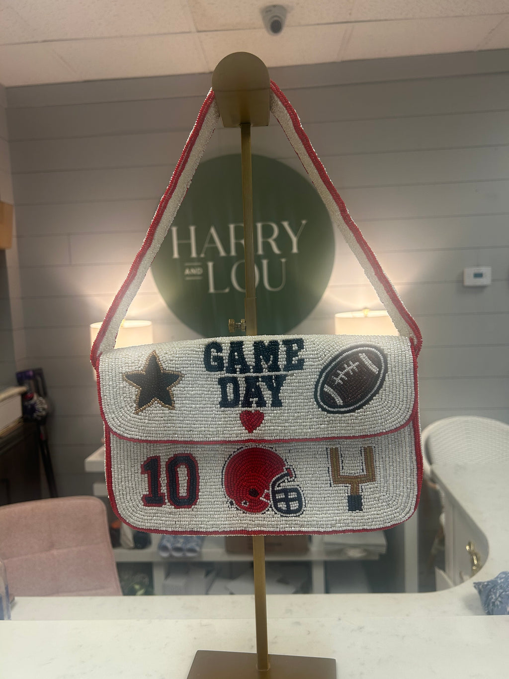Game Day Beaded Shoulder Bag