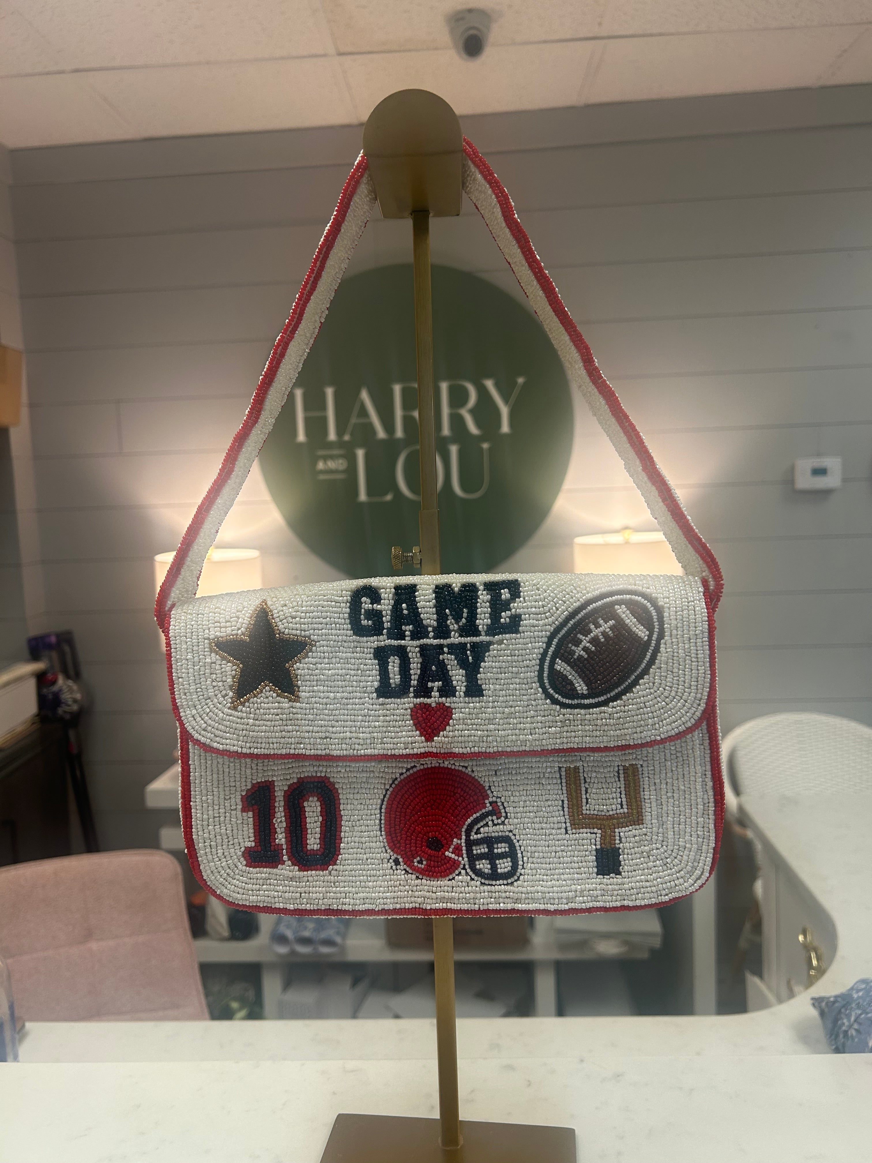 Game Day Beaded Shoulder Bag