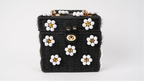 Wicker Bucket Daisy Flower Purse