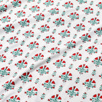 Joy Street Poinsettia Block Print Zip Baby Onesie