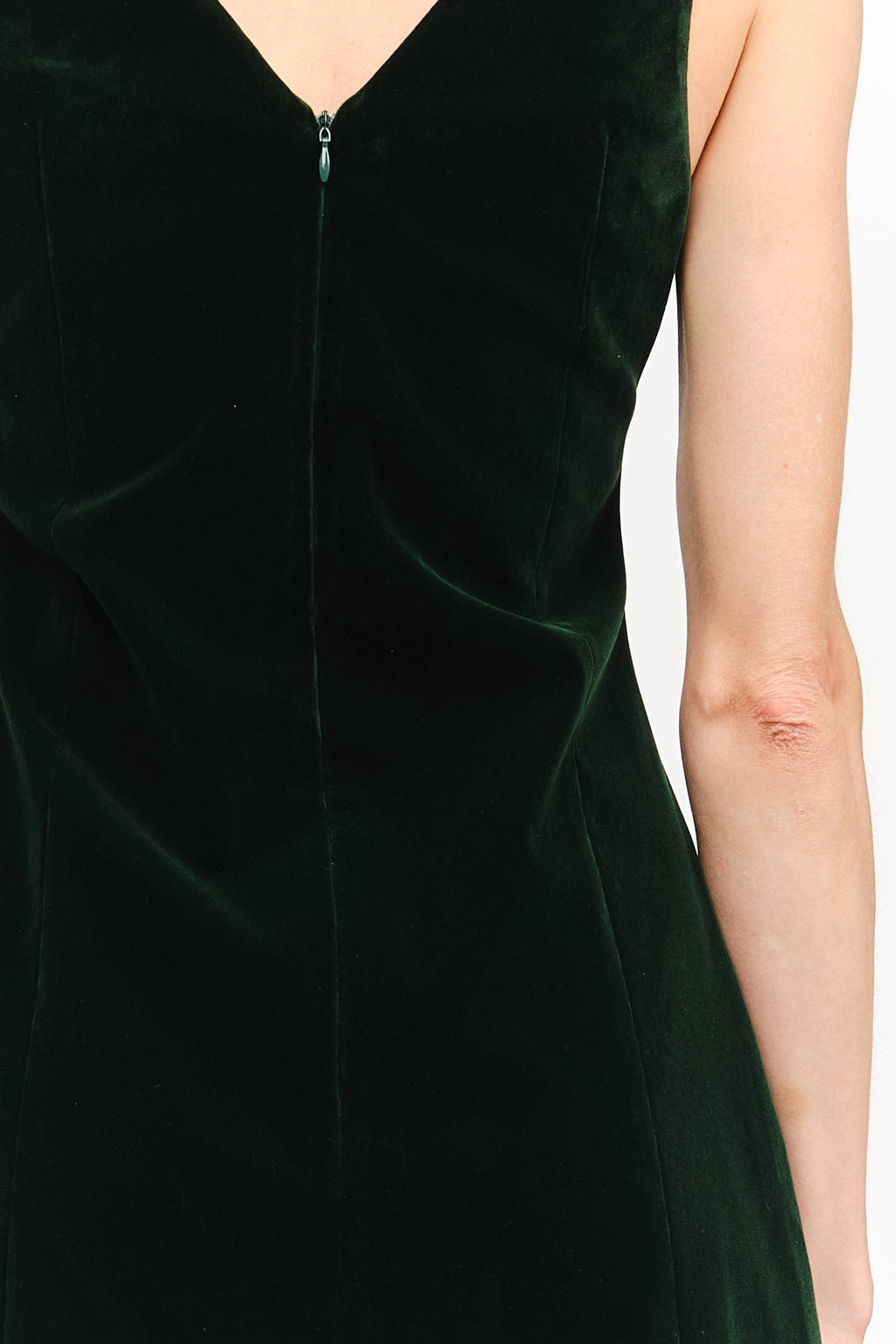 Carmine Hunter Green Velvet Dress