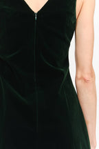 Carmine Hunter Green Velvet Dress