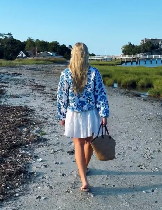 Ella Alden Blue Floral Jacket