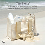 Special Edition Bow Ecru Raffia Jelly Tote With Phone Pouch