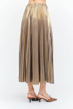 Alessandra Gunmetal Pleated Skirt