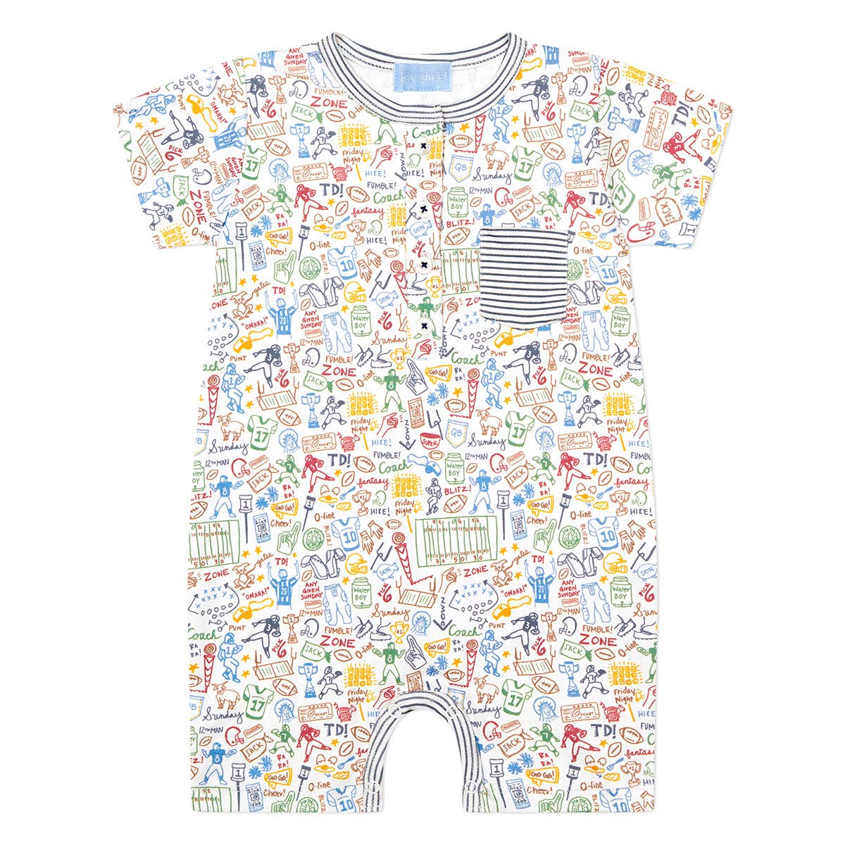 Football Boys Shortie Romper