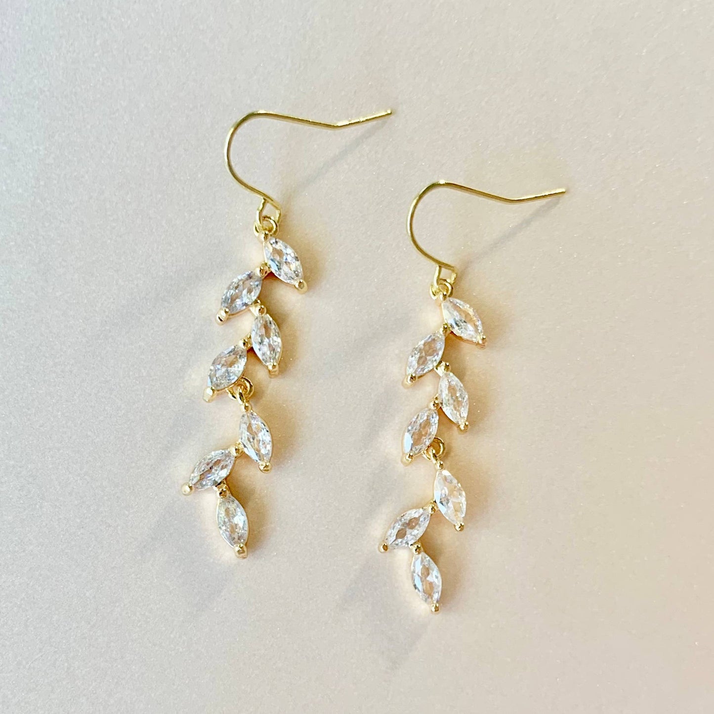 Gold Leaf Dangle Earrings