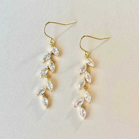 Gold Leaf Dangle Earrings