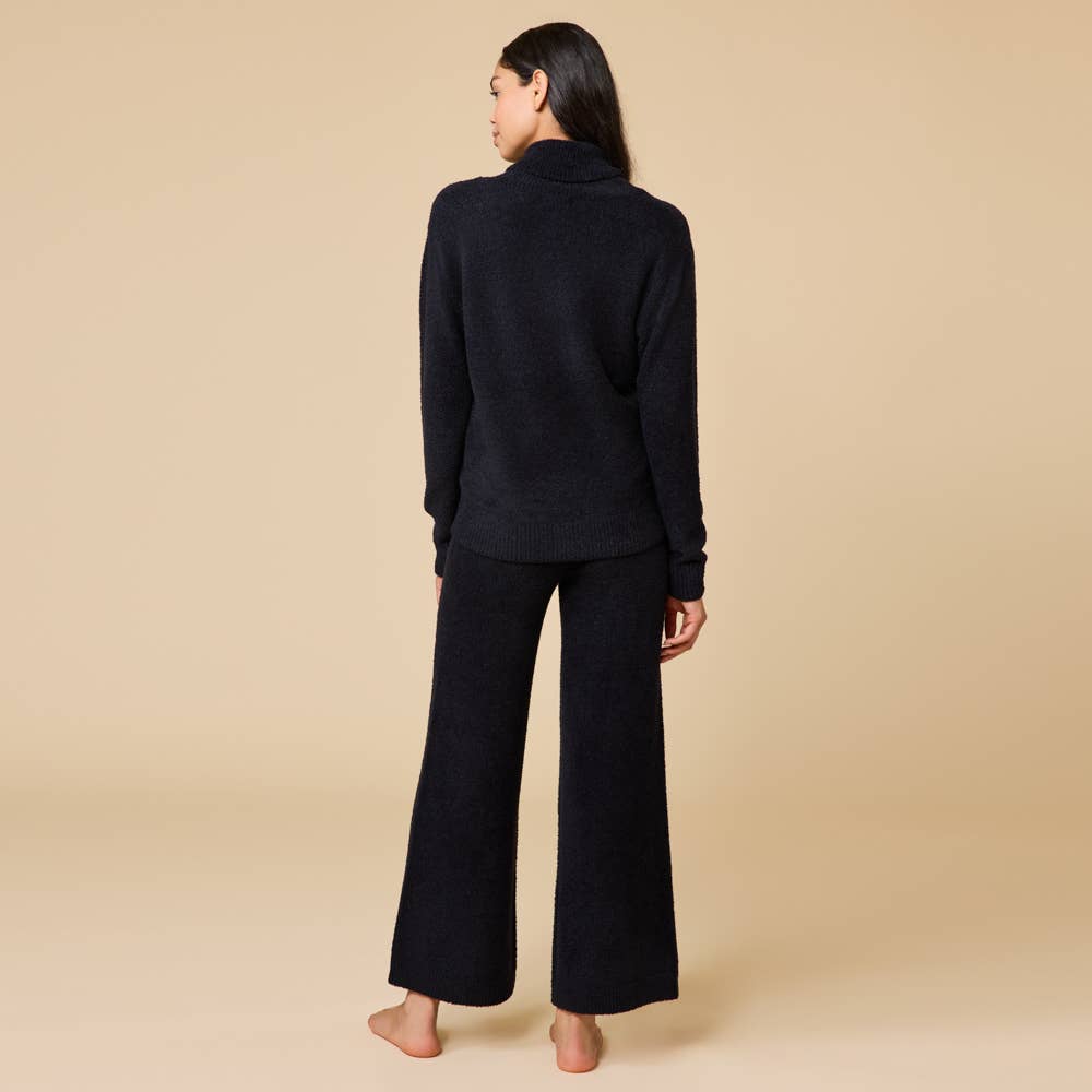 Marshmallow Shawl Collar Top with Front Seam Pant
