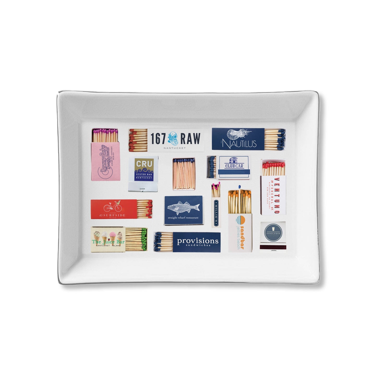 Ceramic  Tray- Nantucket Matches