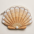 Seashell Beaded Coin Purse with Pearl Accent