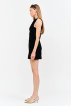 Carmine Black Velvet Dress