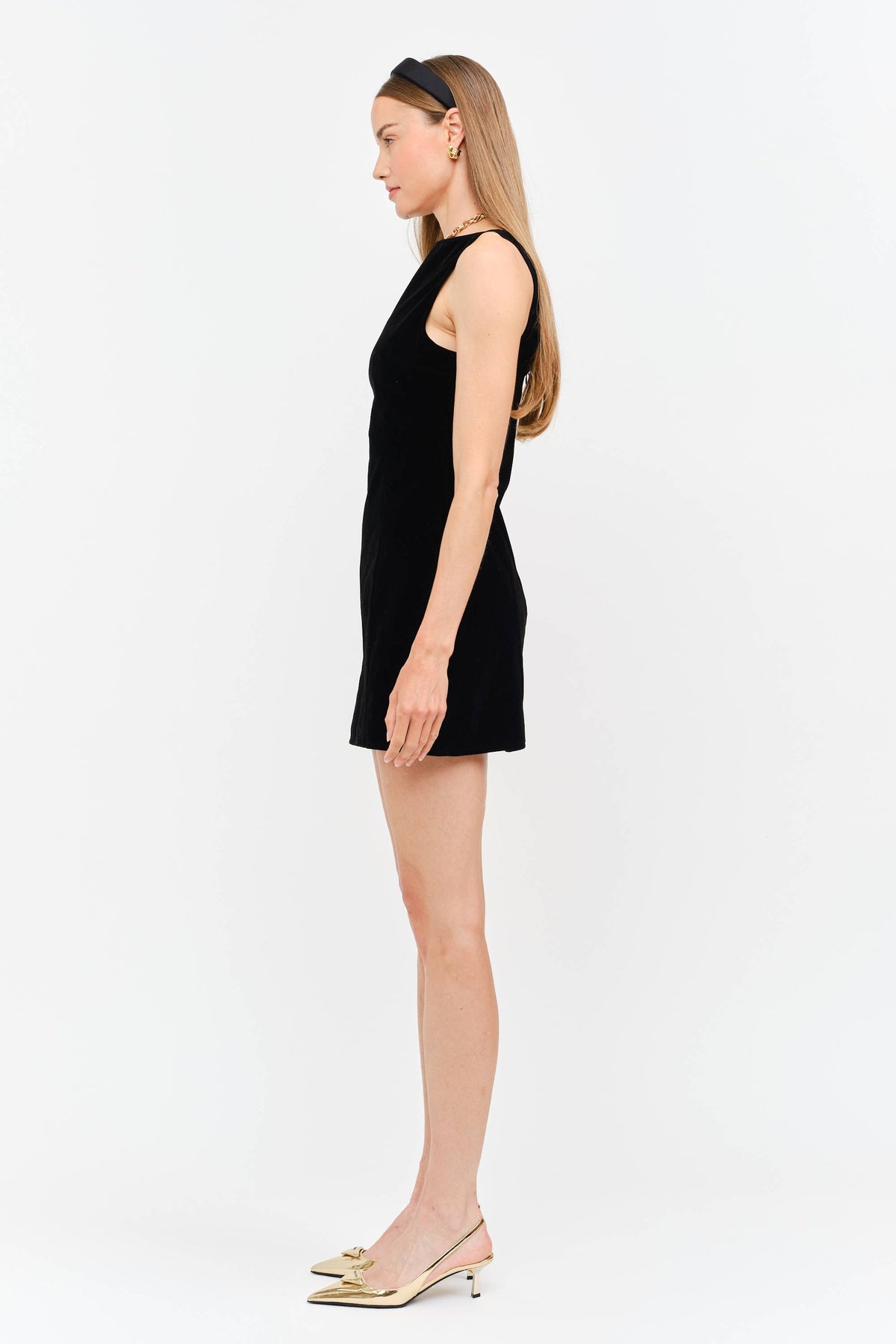 Carmine Black Velvet Dress