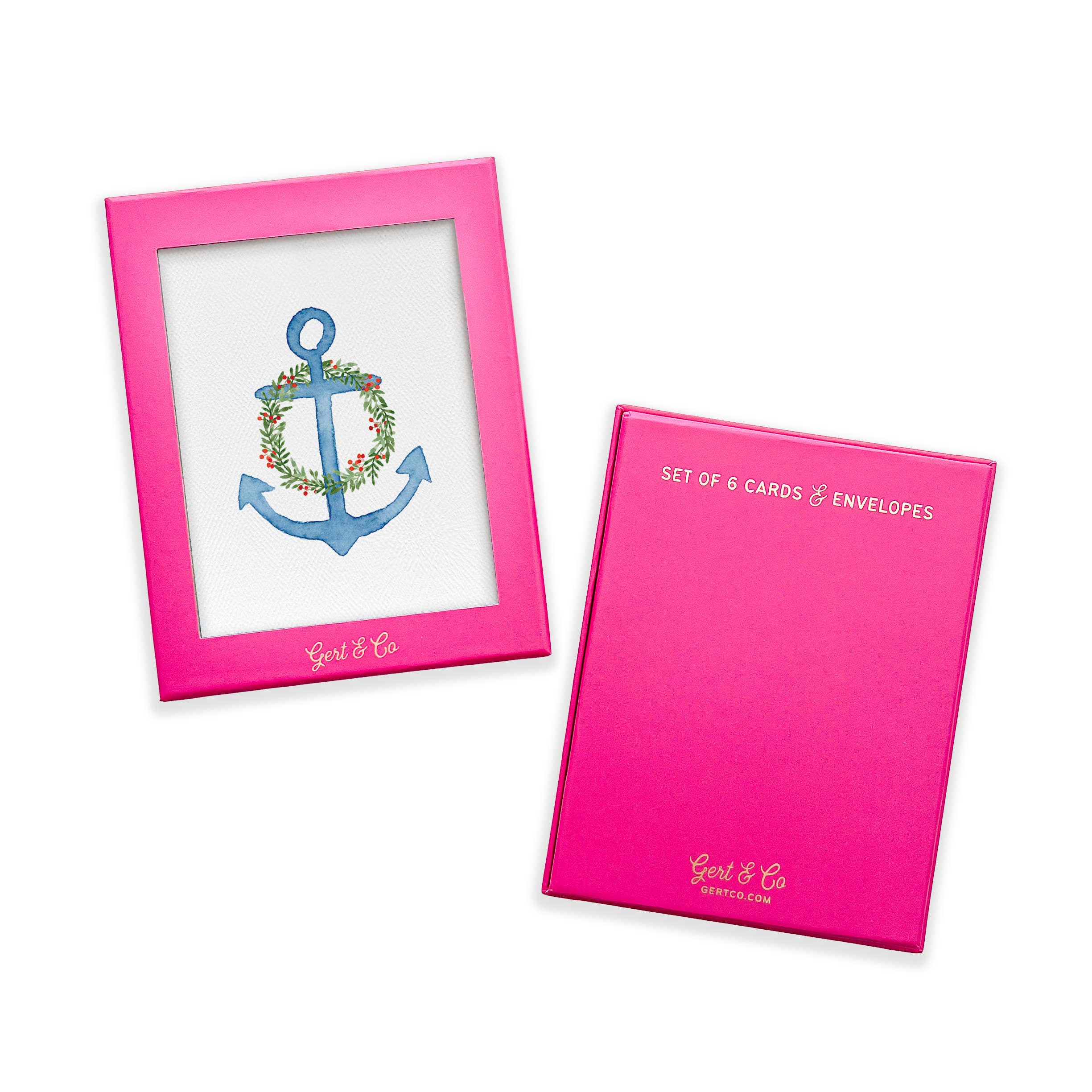 Holiday Anchor Greeting Card Set | Set of 6 Christmas Cards