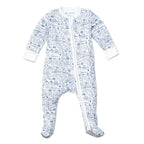 Joy Street Boston Zip Baby Onesie - Blue